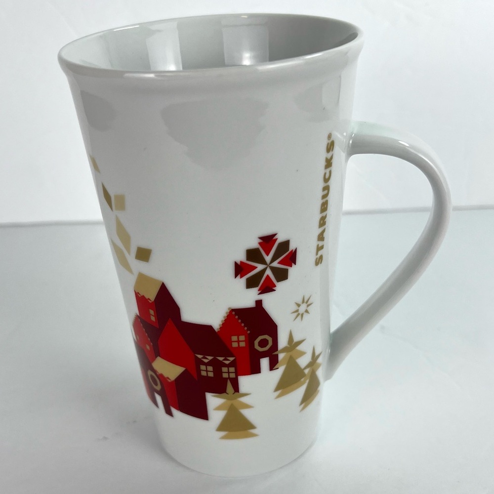Starbucks Dated 2013 Holiday Edition Winter Village Scene Coffee Mug 18oz 535ml